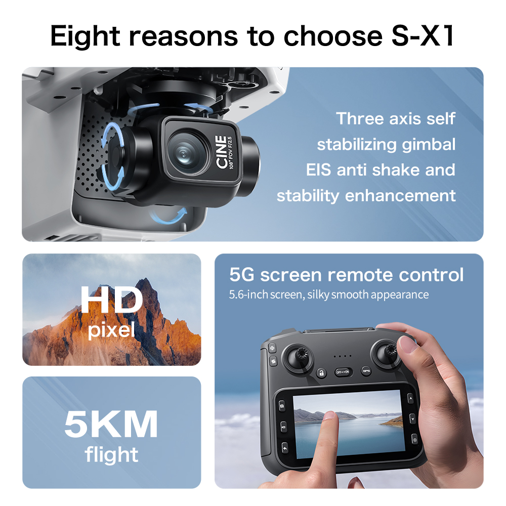 S-X1 MAX GPS Drone with 3-Axis - Drone Camera Thermal 리뷰 및 가격