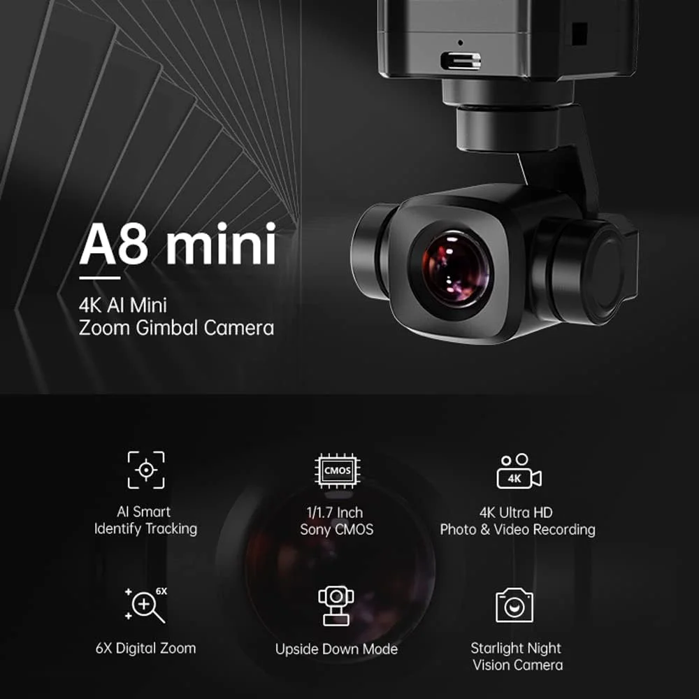 SIYI A8 Mini 4K 8MP Gimbal Cam - Drone Camera Vlog 리뷰 및 가격