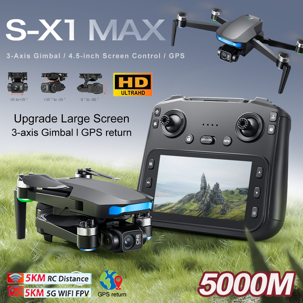 New S-X1 MAX Drone GPS 8K Prof - Drone Camera With Gimbal 리뷰 및 가격