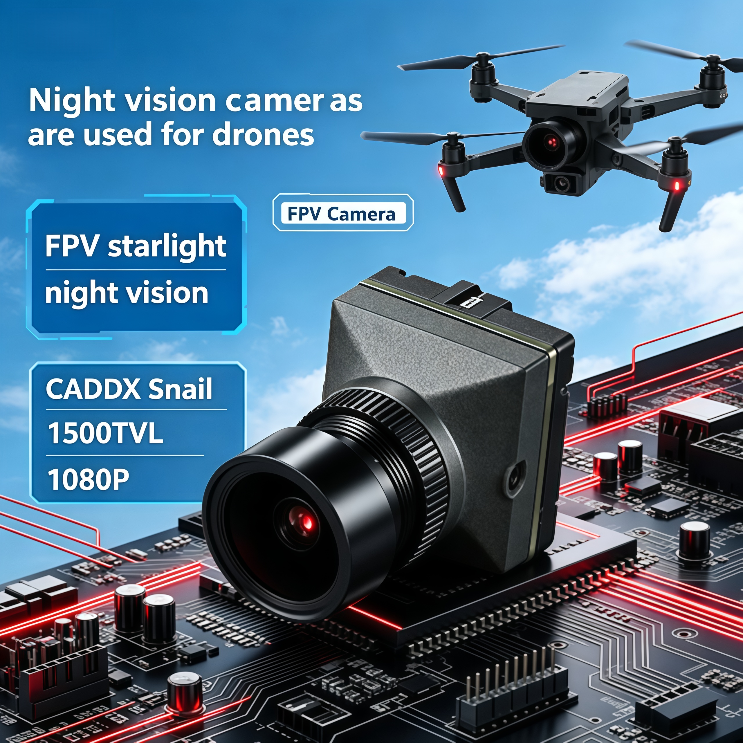 1500TVL HD CADDX Snail FPV Cam - Drone Camera Night Vision 리뷰 및 가격